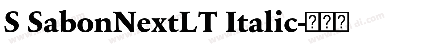 S SabonNextLT Italic字体转换